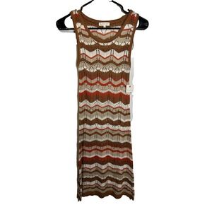 ultra flirt womens crocheted sleeveless tank top dress size small